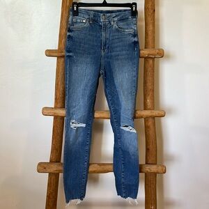 &Denim Super Skinny Ankle Jeans